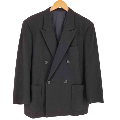 イッセイミヤケメン ISSEY MIYAKE MEN 80S 筆タグ ウール ダブルブレスト ジャケット メンズ S