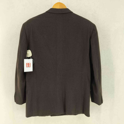 イッセイミヤケ ISSEY MIYAKE 80-90S 黒タグ カシミヤ混 ウール ダブルブレスト ジャケット 1タック センタープレス パンツ 2ピース セットアップ メンズ M