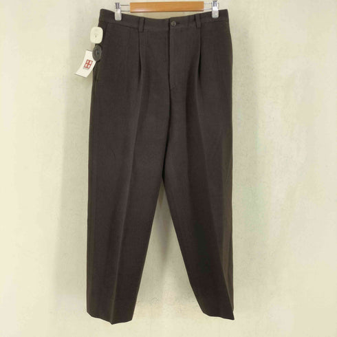 イッセイミヤケ ISSEY MIYAKE 80-90S 黒タグ カシミヤ混 ウール ダブルブレスト ジャケット 1タック センタープレス パンツ 2ピース セットアップ メンズ M