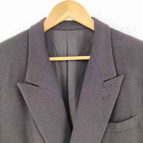 イッセイミヤケ ISSEY MIYAKE 80-90S 黒タグ カシミヤ混 ウール ダブルブレスト ジャケット 1タック センタープレス パンツ 2ピース セットアップ メンズ M