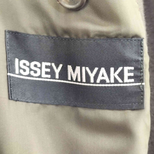 イッセイミヤケ ISSEY MIYAKE 80-90S 黒タグ カシミヤ混 ウール ダブルブレスト ジャケット 1タック センタープレス パンツ 2ピース セットアップ メンズ M