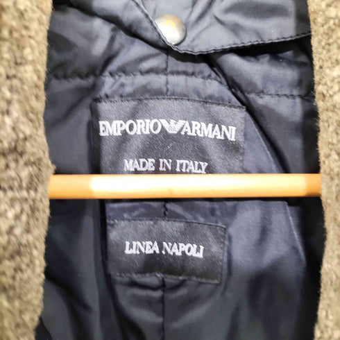 ジョルジオアルマーニ Giorgio Armani 00s ウール ナイロン 襟ボア 中綿ライナー トレンチコート メンズ EUR:50