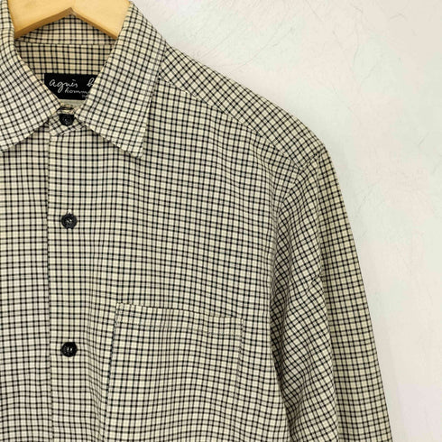 アニエスベーオム Agnes b.homme チェック ロングスリーブシャツ サンライズ メンズ