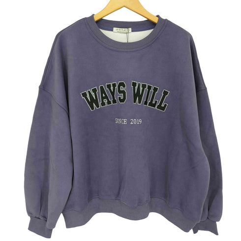 WAYS will カレッジロゴ スウェット レディース FREE