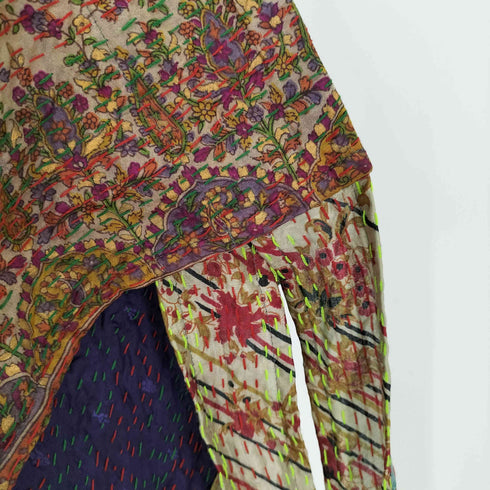 WONDER FULL LIFE KANTHA カンタ シルク ラップスカート レディース FREE