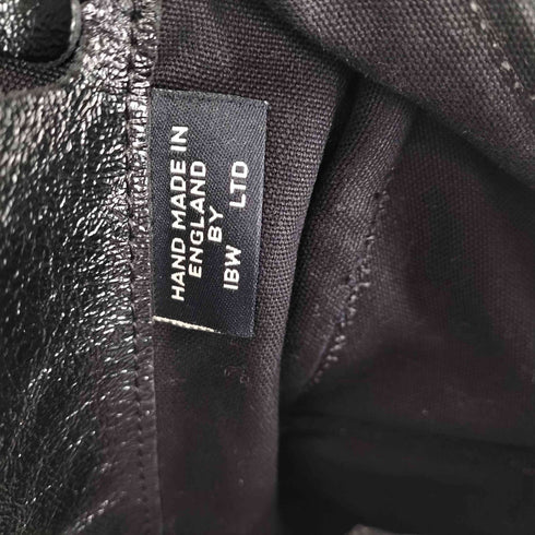 jas M.B. ジャスエムビー MADE IN ENGLAND 英国製 スモール トラベラー クラック 加工 本革 クランチ レザー ワンショルダー ボストン バッグ riri ジップ メンズ