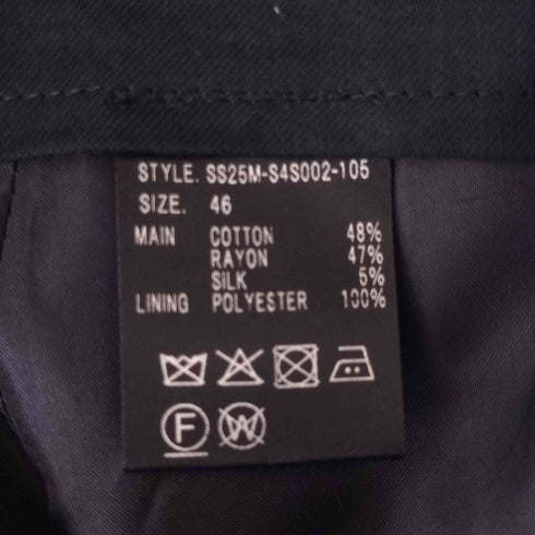 25SS SASAKI SATORU ササキ サトル Scully PRINT スカリープリント ワンタック スラックスパンツ メンズ 46