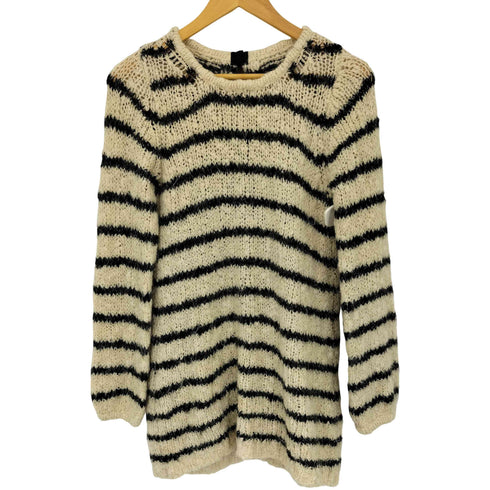 ジルスチュアート JILLSTUART モヘヤ混 アルパカ混 ボーダー バックリボン ニット レディース ONE SIZE