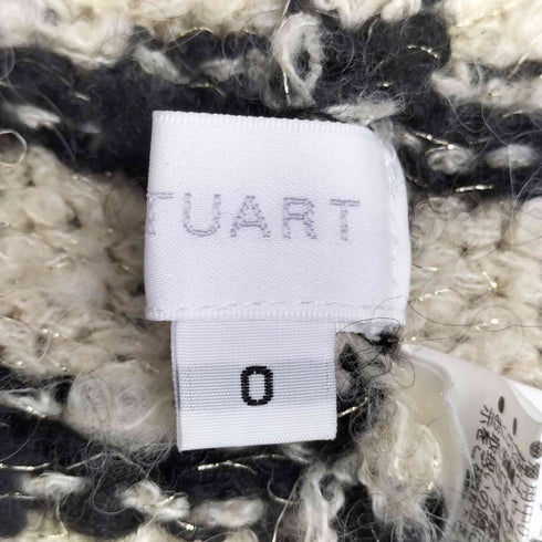 ジルスチュアート JILLSTUART モヘヤ混 アルパカ混 ボーダー バックリボン ニット レディース ONE SIZE