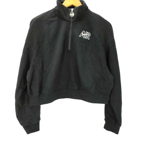 ナイキ NIKE 22SS Sportswear Air 1/4 Zip Fleece Top ハーフジップ ショート クロップド フリース プルオーバー レディース import:L