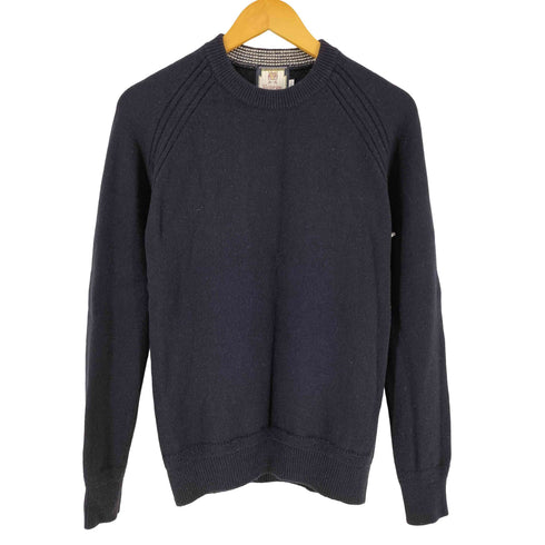 ノーリーズ NOLLEY’S Victoriam Lambswool ウール ナイロン ラグランスリーブ 長袖 ニット メンズ S