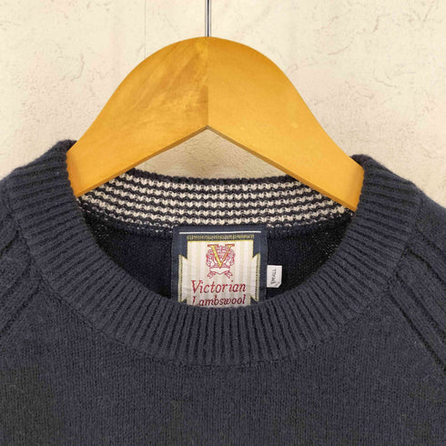 ノーリーズ NOLLEY’S Victoriam Lambswool ウール ナイロン ラグランスリーブ 長袖 ニット メンズ S