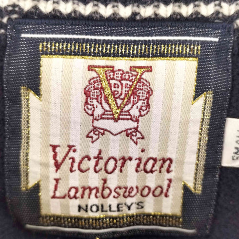 ノーリーズ NOLLEY’S Victoriam Lambswool ウール ナイロン ラグランスリーブ 長袖 ニット メンズ S