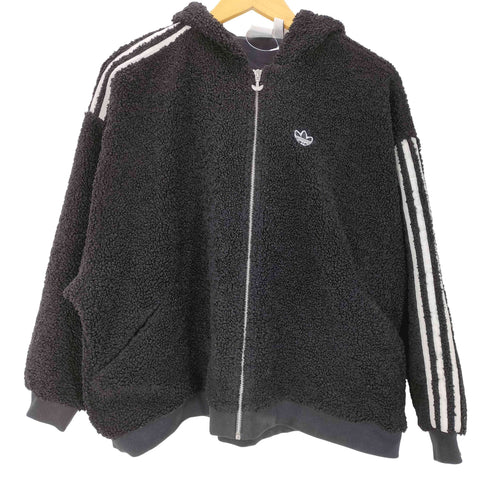 アディダスオリジナルス adidas Originals 3ストライプ ライン ボア フリース ジャケット レディース import:L