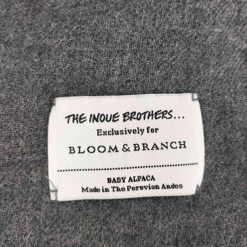ザイノウエブラザーズ THE INOUE BROTHERS BLOOM&BRANCH別注 アルパカ フリンジ マフラー メンズ
