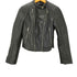 ザラ ZARA Double Leather Motorcycle Jacket シンセティック レザー ショート クロップド ダブル ライダース ジャケット レディース import:M