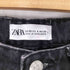 ザラ ZARA ウォシュド ブラック ワイド バギー デニム パンツ レディース 38