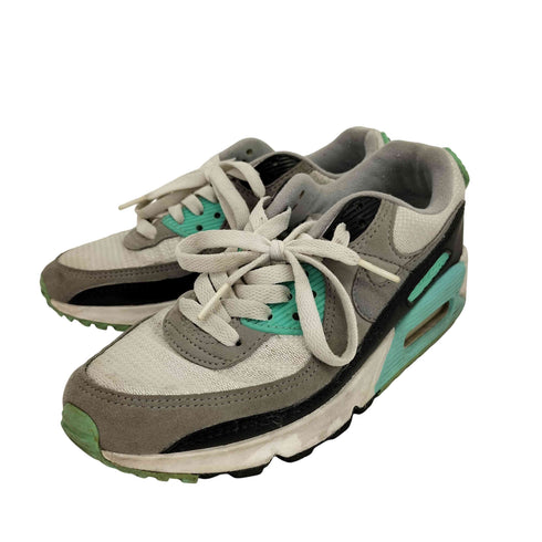 ナイキ NIKE AIR MAX 90 WHITE/PARTICLE GREY-TURQUOISE-BLACK レディース JPN:23.5