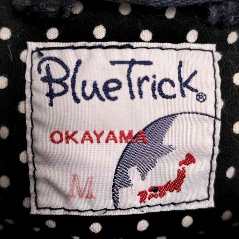 Blue Trick ドット柄 岡山デニム シャツ ワンピース レディース JPN:M