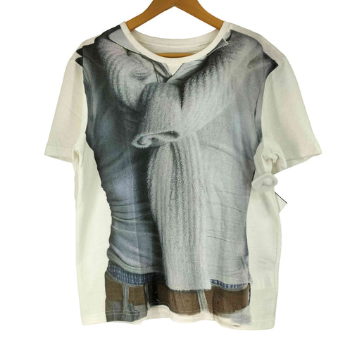 ANTERIOR LOVED 3D Scarf Print Loose Short Sleeve T-shirt スリーディースカーフプリント Tシャツ メンズ import:M