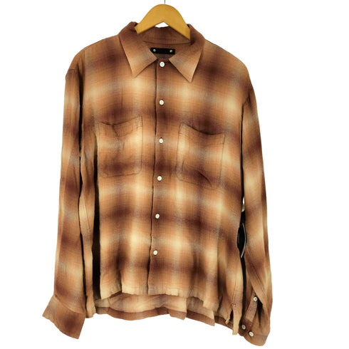 MINED オンブレ レーヨン 長袖 シャツ メンズ import:M