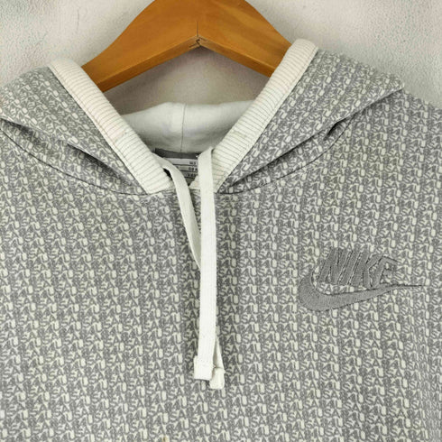 ナイキ NIKE モノグラムデザイン 総柄 クロップド プルオーバーパーカー レディース import:S