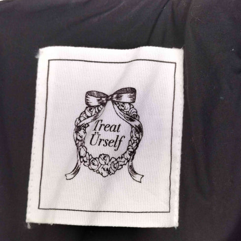 トリートユアセルフ TREAT URSELF パフスリーブ フリル ミニワンピース レディース