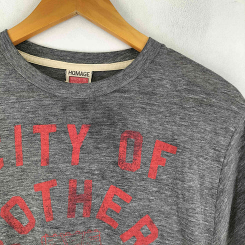 HOMAGE USA製 フロントプリント 半袖 Tシャツ メンズ import:M