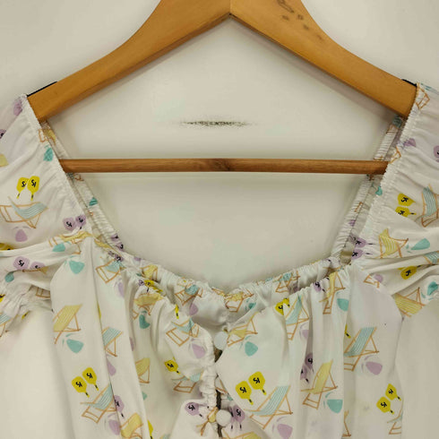 STEFANIA VAIDANI STELLA VENICE BEACH DRE 総柄 オフショルダーワンピース レディース import:XS
