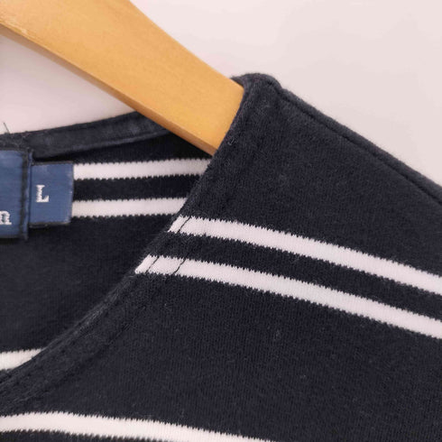 ポロバイラルフローレン Polo by RALPH LAUREN ポニー刺繍 ヘンリーネック ボーダーTシャツ メンズ L