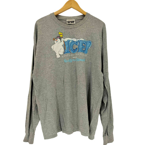 ICE アイス プリントクルーネック 長袖Tシャツ メンズ XL