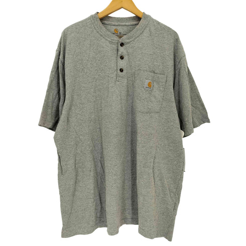 カーハート Carhartt ワンポイント刺繍 ヘンリーネック Tシャツ メンズ XL
