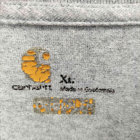 カーハート Carhartt ワンポイント刺繍 ヘンリーネック Tシャツ メンズ XL