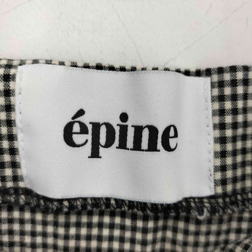 エピヌ epine ギンガムチェック パフスリーブオールインワン レディース S