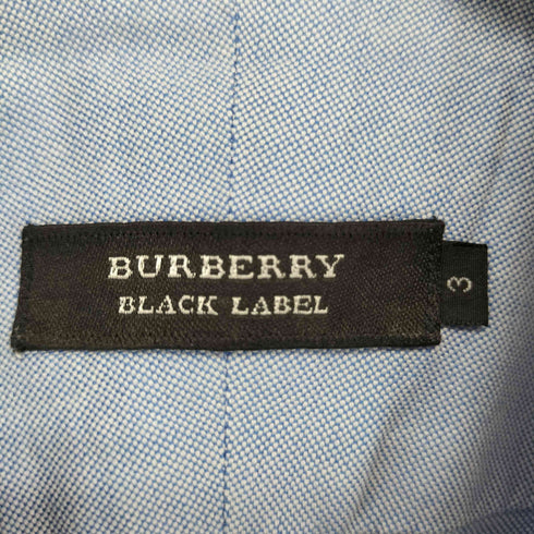 バーバリーブラックレーベル BURBERRY BLACK LABEL ワンポイント刺繍 L/S ボタンダウンシャツ メンズ JPN:3