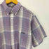 ヴァンヒューゼン VAN HEUSEN 417 AUTHENTIC SHIRTWEAR オーセンティックシャツウェア 90S 韓国製 ボタンダウン半袖チェックシャツ メンズ import:M