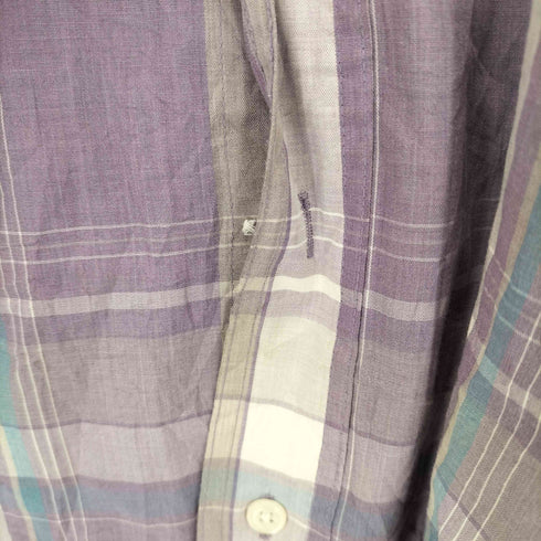 ヴァンヒューゼン VAN HEUSEN 417 AUTHENTIC SHIRTWEAR オーセンティックシャツウェア 90S 韓国製 ボタンダウン半袖チェックシャツ メンズ import:M
