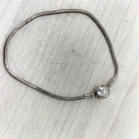パンドラ PANDORA S 925 silver 刻印 シルバー 変形 ボールチェーン バングル ブレスレット レディース