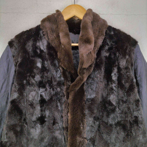 real fur jacket リアルファージャケット 袖キルティング レディース