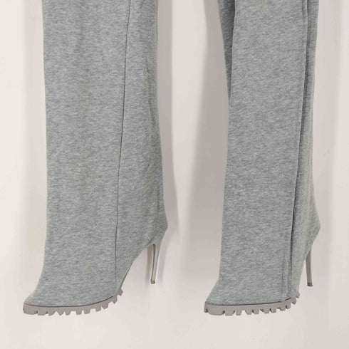 イエロー YELLO SIMOPANTABOOTS スウェットパンツドッキングヒールブーツ レディース M