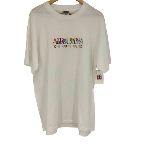 オニータ ONEITA USA製 フロント刺繍 Tシャツ ARUBA メンズ JPN:XL