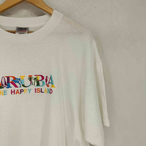 オニータ ONEITA USA製 フロント刺繍 Tシャツ ARUBA メンズ JPN:XL