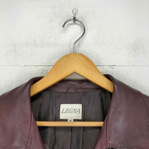 LEGNA レザーダブルチェスターコート レディース JPN:M