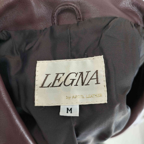 LEGNA レザーダブルチェスターコート レディース JPN:M