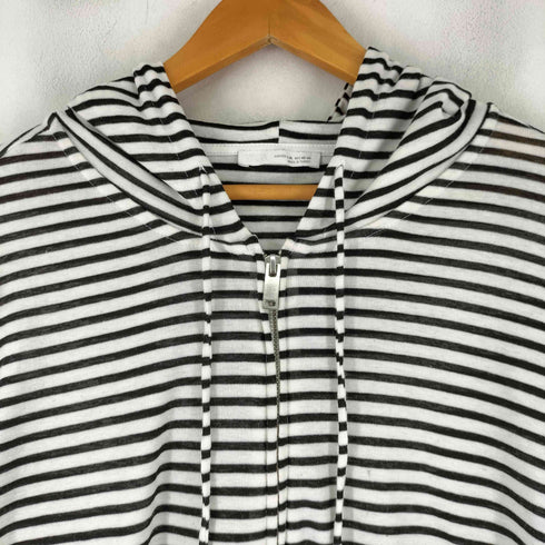 ザラ ZARA ボーダー ジップアップ フーディ メンズ US L