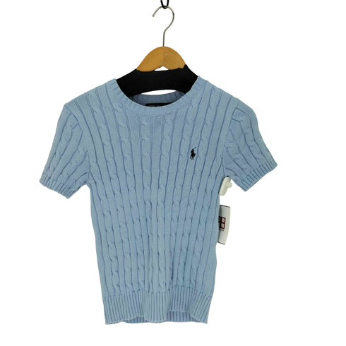 ポロラルフローレン POLO RALPH LAUREN ケーブル コットンニット 半袖 レディース import:XS