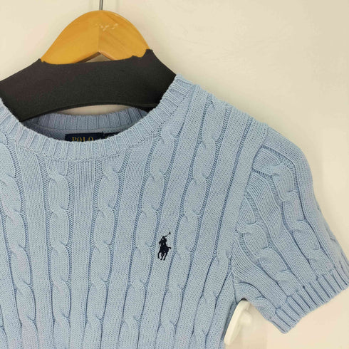 ポロラルフローレン POLO RALPH LAUREN ケーブル コットンニット 半袖 レディース import:XS