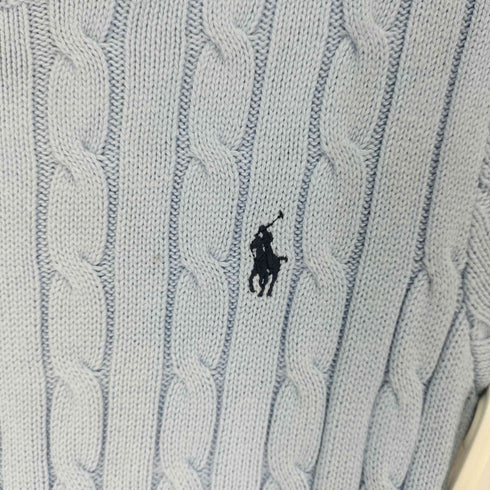 ポロラルフローレン POLO RALPH LAUREN ケーブル コットンニット 半袖 レディース import:XS