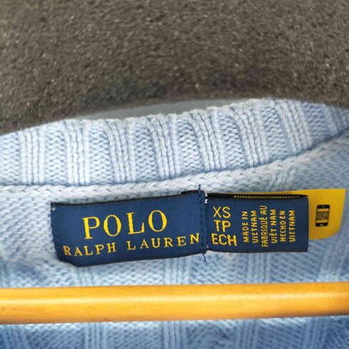 ポロラルフローレン POLO RALPH LAUREN ケーブル コットンニット 半袖 レディース import:XS