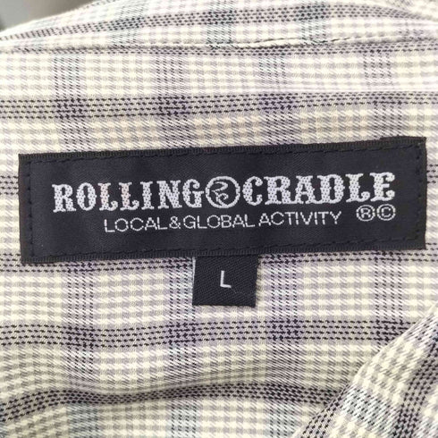 ローリングクレイドル Rolling Cradle 切替デザイン チェック柄 半袖 シャツ メンズ JPN:L